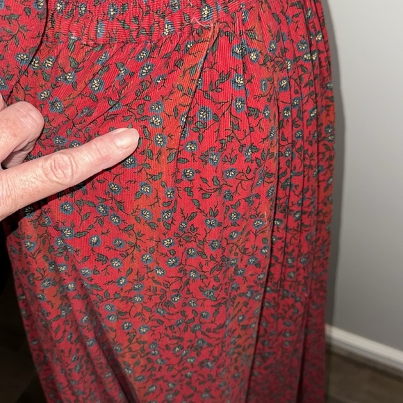 Eddie Bauer Vintage Floral Corduroy Maxi Dress SZ Small Petite - Picture 7 of 11